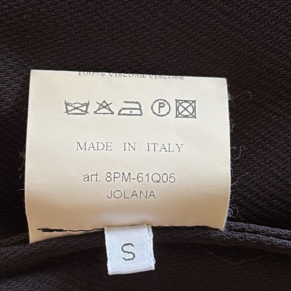 8PM Made in Italy Jolana Black Open Front Long Vest Size Small NWT - Picture 9 of 15